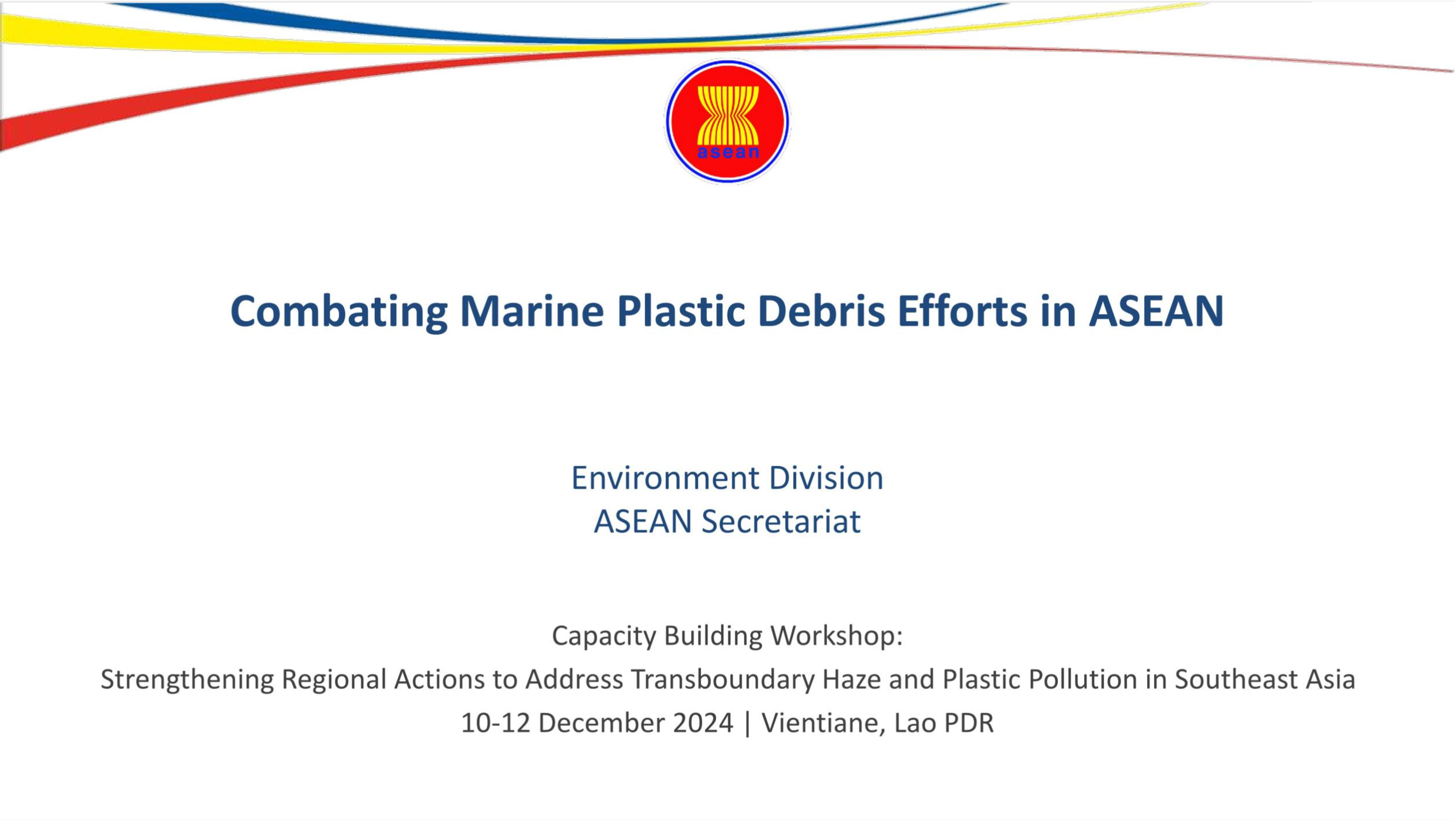 Combating Marine Plastic Debris Efforts in ASEAN